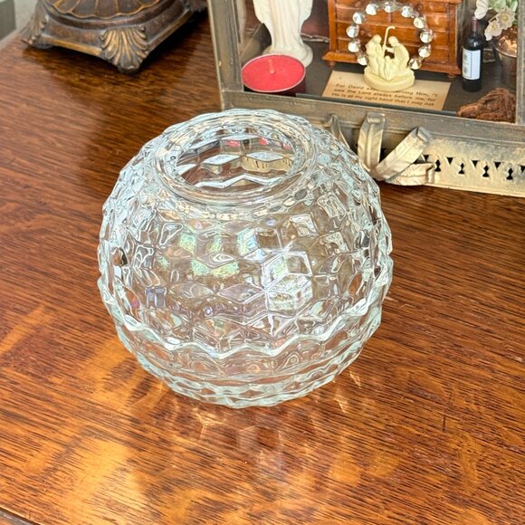 Vintage HOMCO iridescent glass Fairy Lamp Cubist Geometric Style - Picture 5 of 16